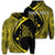 Custom Hawaiian Map Manta Ray Polynesian Hoodie Yellow Circle Style Unisex Art - Polynesian Pride