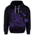 Custom Hawaiian Map Manta Ray Purple Polynesian Hoodie - Polynesian Pride