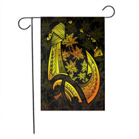 Hawaiian Map Palm Trees Fish Hook Polynesian Flag Colorful Yellow - AH - Polynesian Pride