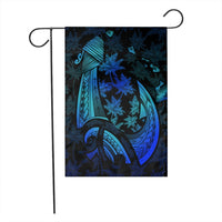 Hawaiian Map Palm Trees Fish Hook Polynesian Quilt Flag Colorful Blue - AH - Polynesian Pride