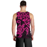 Hawaiian Map Turtle Hibiscus Kanaka Polynesian Tank Top - Pink - AH - Polynesian Pride