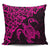 Hawaiian Map Turtle Hibiscus Kanaka Polynesian Pillow Covers - Pink - AH Pillow Covers Black - Polynesian Pride