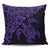 Hawaiian Map Turtle Hibiscus Kanaka Polynesian Pillow Covers - Purple - AH Pillow Covers Black - Polynesian Pride