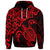 Custom Hawaiian Map Turtle Hibiscus Kanaka Polynesian Hoodie Red - Polynesian Pride