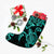 Hawaiian Map Turtle Hibiscus Kanaka Polynesian Christmas Stocking - Turquoise - AH - Polynesian Pride