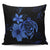 Hawaiian Map Turtle Hibiscus Plumeria Polynesian Pillow Covers - Blue - AH Pillow Covers Black - Polynesian Pride