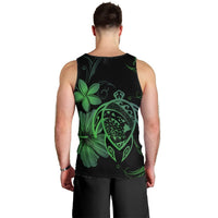 Hawaiian Map Turtle Hibiscus Plumeria Polynesian Tank Top - Green - AH - Polynesian Pride