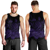 Hawaiian Map Turtle Hibiscus Polynesian Tank Top - Purple - AH - Polynesian Pride
