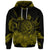 Custom Hawaiian Map Turtle Hibiscus Polynesian Hoodie Yellow - Polynesian Pride