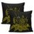 Hawaiian Map Turtle Hibiscus Polynesian Pillow Covers - Yellow - AH - Polynesian Pride