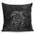 Hawaiian Map Turtle Kanaka Hibiscus Polynesian Pillow Covers - Gray - AH Pillow Covers Black - Polynesian Pride