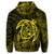 Hawaiian Map Turtle Kanaka Hibiscus Polynesian Hoodie Yellow - Polynesian Pride