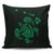 Hawaiian Map Turtle Ohana Hibicus Polynesian Pillow Covers - Green - AH Pillow Covers Black - Polynesian Pride