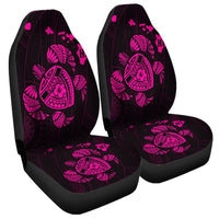 Hawaiian Map Turtle Ohana Hibicus Polynesian Car Seat Covers - Pink - AH Universal Fit Black - Polynesian Pride