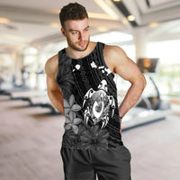 Hawaiian Map Turtle Plumeria Hibiscus Fish Hook Polynesian Tank Top - AH - Polynesian Pride
