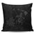 Hawaiian Map Turtle Plumeria Hibiscus Fish Hook Polynesian Pillow Covers Grey - AH Pillow Covers Black - Polynesian Pride