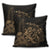 Hawaiian Map Turtle Tattoo Hibiscus Plumeria Polynesian Pillow Covers - Gold - AH - Polynesian Pride