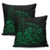 Hawaiian Map Turtle Tattoo Hibiscus Plumeria Polynesian Pillow Covers - Green - AH - Polynesian Pride