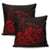 Hawaiian Map Turtle Tattoo Hibiscus Plumeria Polynesian Pillow Covers - Red - AH - Polynesian Pride