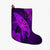 Hawaiian Map Whale Swim Hibiscus Polynesian Christmas Stocking - Purple - AH Christmas Stocking 26 X 42 cm Black - Polynesian Pride