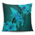 Hawaiian Map Whale Swim Hibiscus Polynesian Pillow Covers - Turquoise - AH Pillow Covers Black - Polynesian Pride