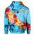 Custom Hawaiian Ocean Turtle Plumeria and Hibiscus Polynesian Hoodie - Polynesian Pride