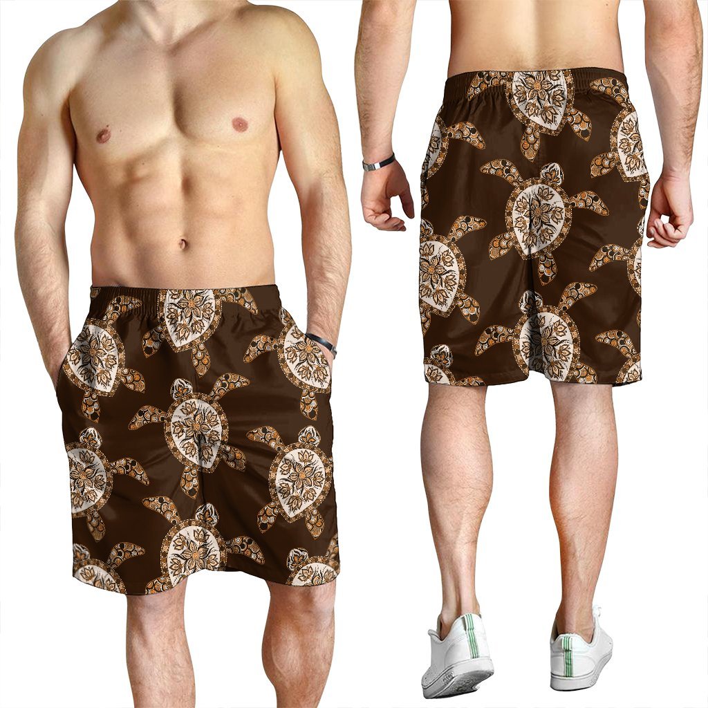 Hawaiian Old School Turtle Men's Shorts - AH - Polynesian Pride