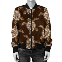 Hawaiian Old School Turtle Bomber Jacket - AH - Polynesian Pride