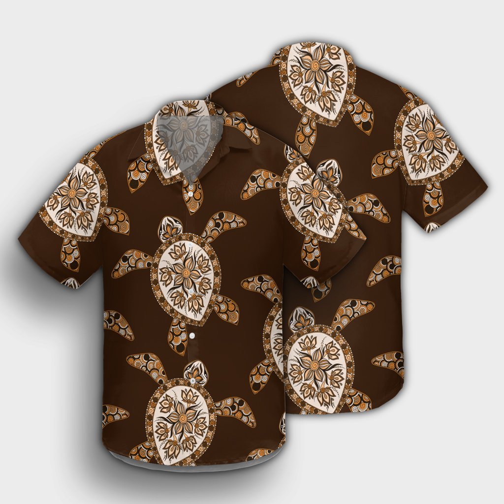 Hawaiian Old School Turtle Hawaiian Shirt - AH - Polynesian Pride