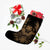 Hawaiian Owl Hibiscus Plumeria Polynesian Christmas Stocking - Gold - AH - Polynesian Pride