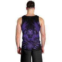 Hawaiian Owl Hibiscus Plumeria Polynesian Tank Top - Purple - AH - Polynesian Pride
