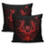 Hawaiian Owl Hibiscus Plumeria Polynesian Pillow Covers - Red - AH - Polynesian Pride