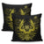 Hawaiian Owl Hibiscus Plumeria Polynesian Pillow Covers - Yellow - AH - Polynesian Pride