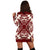 Hawaiian Palm Tree Quilt Tradition Red Hoodie Dress - AH - Polynesian Pride