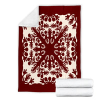 Hawaiian Palm Tree Quilt Tradition Red Premium Blankets - AH - Polynesian Pride