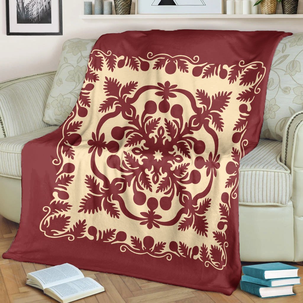 Hawaiian Palm Tree Quilt Vintage Premium Blankets - AH - Polynesian Pride