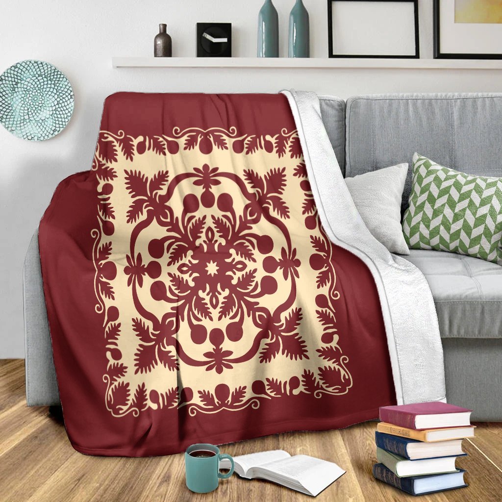 Hawaiian Palm Tree Quilt Vintage Premium Blankets - AH - Polynesian Pride