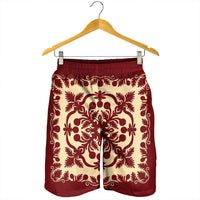 Hawaiian Palm Tree Quilt Vintage Men's Shorts - AH - Polynesian Pride