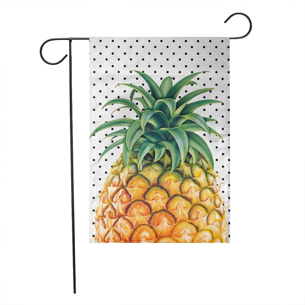 Hawaiian Pineapple Polka Dots Background Polynesian Flag - AH - Polynesian Pride