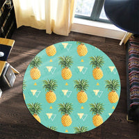 Hawaiian Pineapple Polynesian Round Carpet - AH - Polynesian Pride