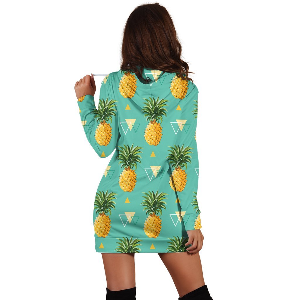 Hawaiian Pineapple Polynesian Hoodie Dress - AH - Polynesian Pride
