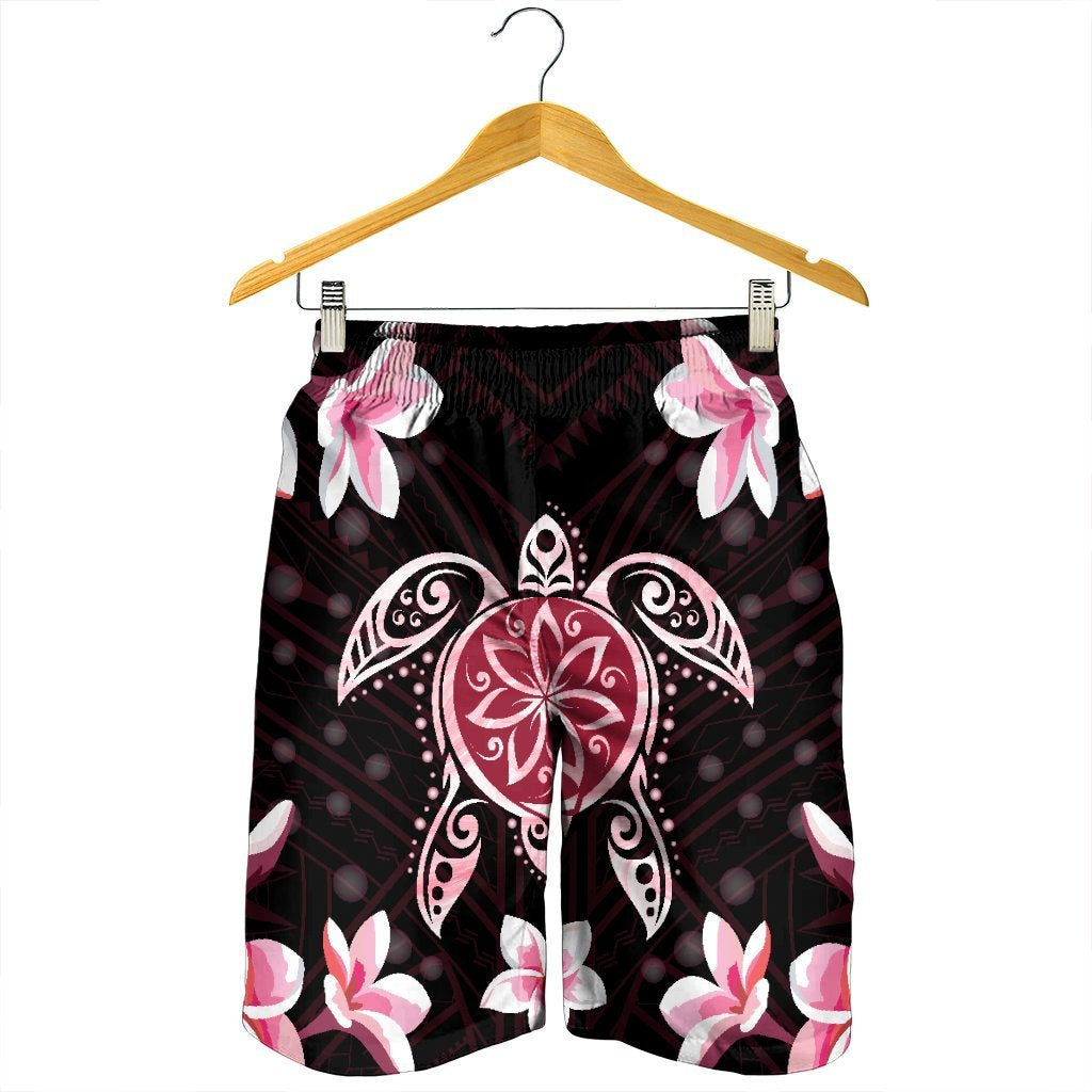 Hawaiian Pinky Turtle Plumeria Men's Shorts AH - Polynesian Pride