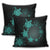 Hawaiian Plumeria Hibiscus Turtle Under Sea Polynesian Pillow Covers Blue AH - Polynesian Pride