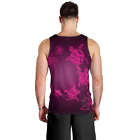 Hawaiian Plumeria Hibiscus Turtle Under Sea Polynesian Tank Top Pink AH - Polynesian Pride