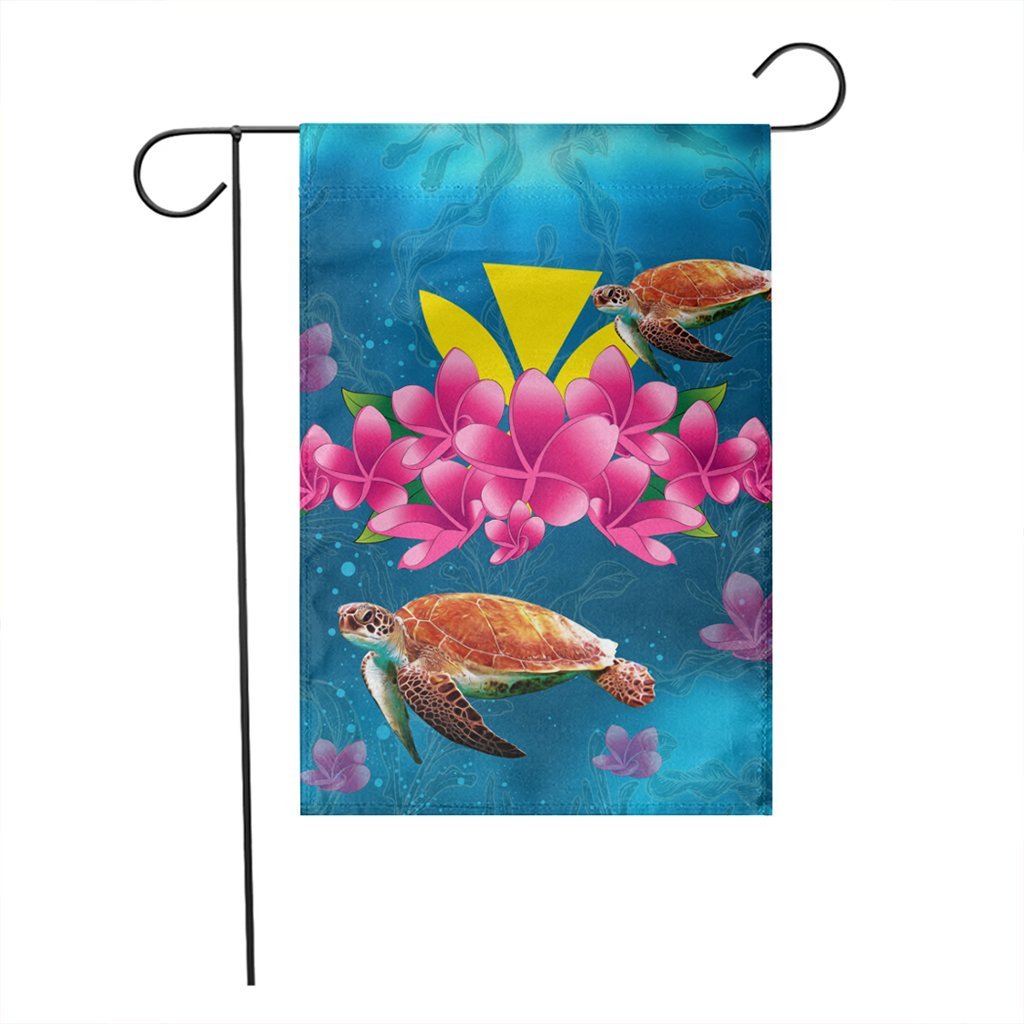 Hawaiian Plumeria Kanaka Turtle Sea Polynesian Flag - AH House Flag - Polynesian Pride