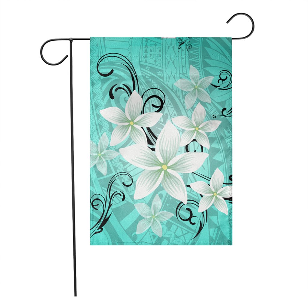 Hawaiian Plumeria Polynesian Flag - Turquoise - AH - Polynesian Pride