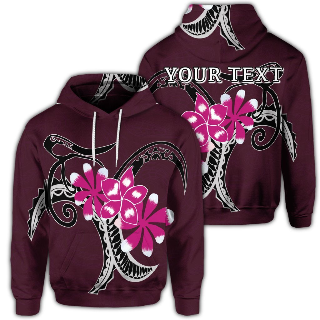 Custom Hawaiian Plumeria Polynesian Pink Hoodie Unisex Art - Polynesian Pride