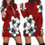 Hawaiian Plumeria Tribal Polynesian Hoodie Dress Red AH Black - Polynesian Pride