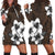 Hawaiian Plumeria Tribe Brown Polynesian Hoodie Dress AH Black - Polynesian Pride