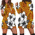 Hawaiian Plumeria Tribe Yellow Red Polynesian Hoodie Dress AH Black - Polynesian Pride